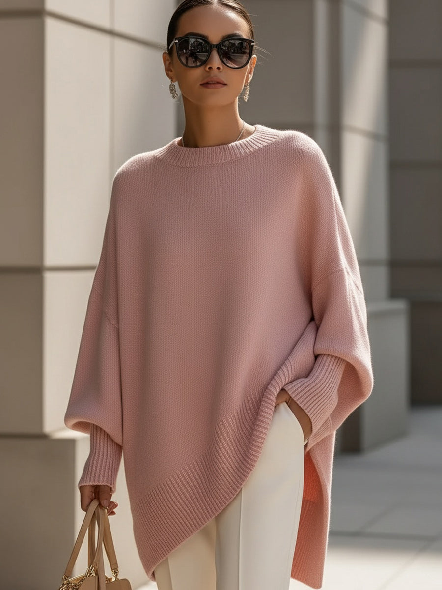 The Relaxed Knit Poncho