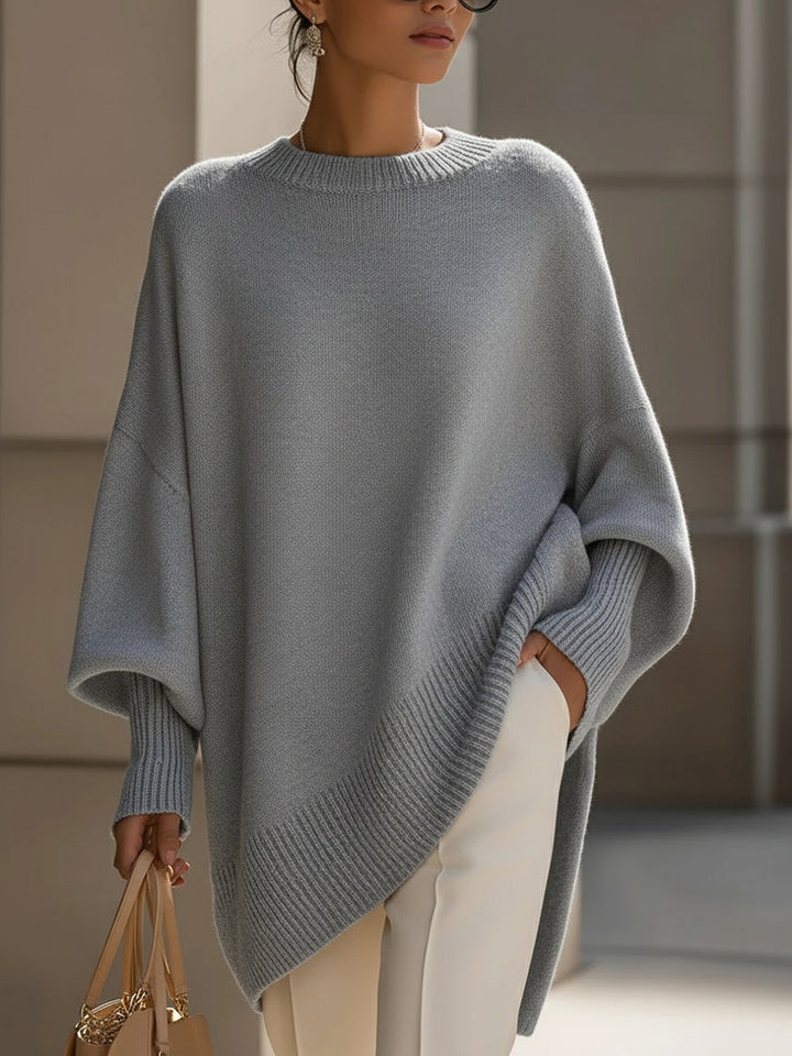 The Relaxed Knit Poncho