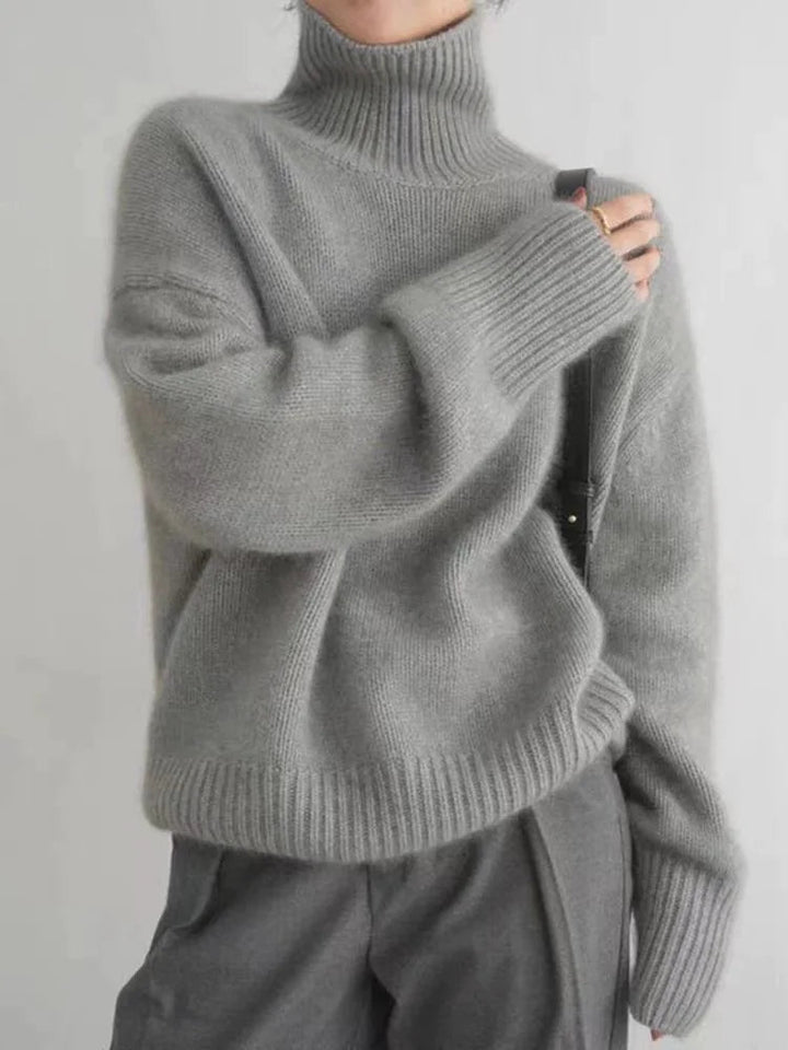 The Soft Knit High Collar Sweater