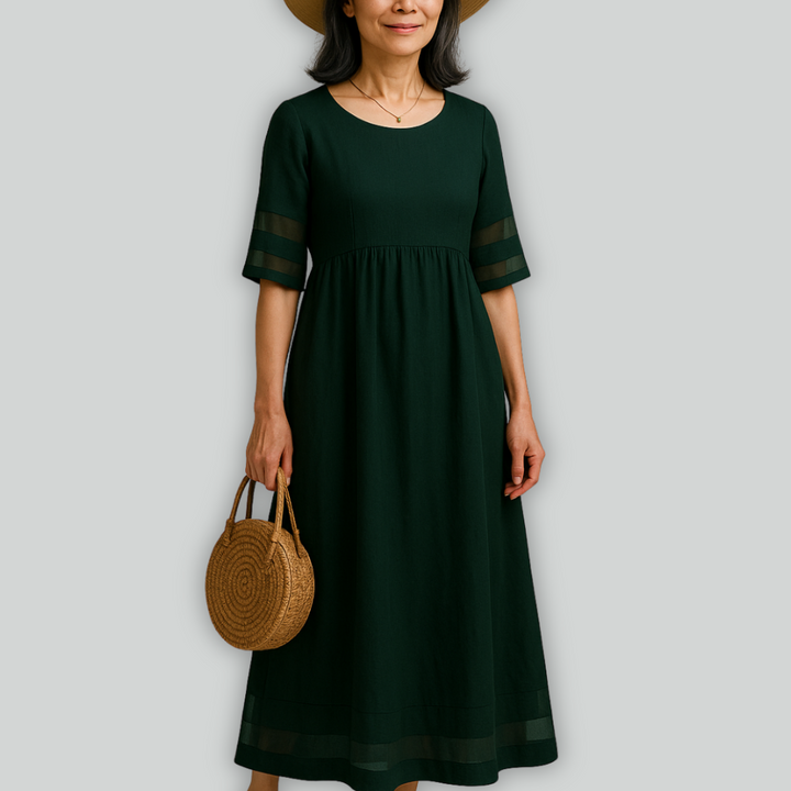 The Sheer Trim Maxi Dress